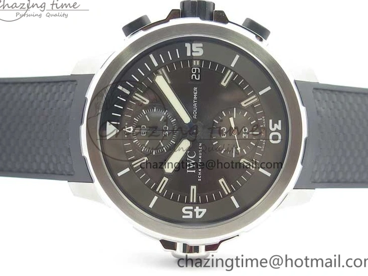 MIROTIME 0218 Aquatimer Chrono IW376803 V6F 1:1 Best Edition Gray Dial on Rubber Strap A FlexibleFit 7153